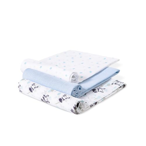 INTERBABY PACK 3 GASAS PANDA AZUL
