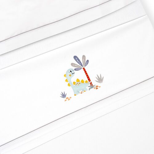 INTERBABY TRIPTICO CUNA DINOSAURIO PALMERA BCO/GRIS