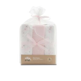 INTERBABY PACK 3 GASAS BAMBU BEAR ROSA