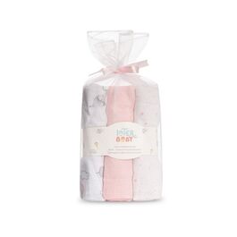 INTERBABY PACK 3 GASAS ELEFANTES ESTRELLAS ROSA