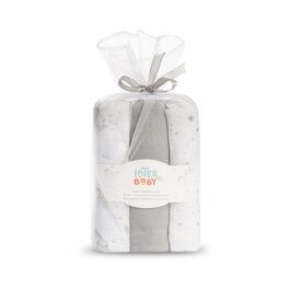 INTERBABY PACK 3 GASAS CONEJITOS ESTRELLAS GRIS