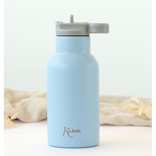 KIOKIDS BOTELLA AZUL DE ACERO INOXIDABLE 350ML