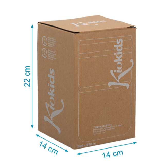 KIOKIDS TERMO 930 ML ACERO INOXIDABLE SALVIA