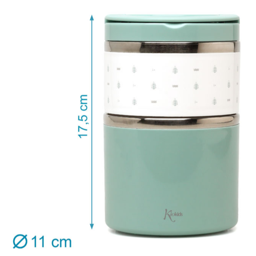 KIOKIDS TERMO 930 ML ACERO INOXIDABLE SALVIA