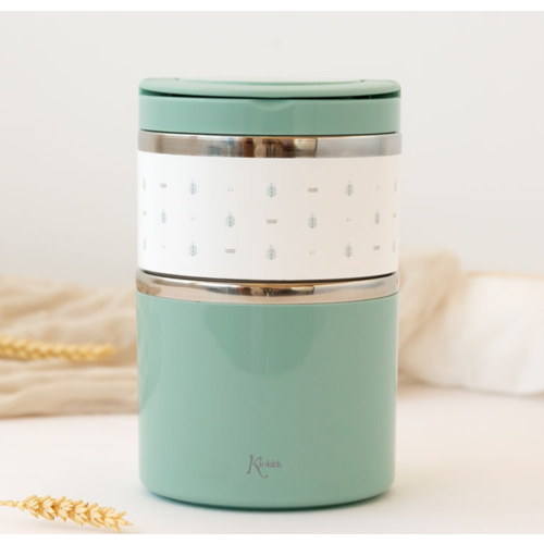 KIOKIDS TERMO 930 ML ACERO INOXIDABLE SALVIA