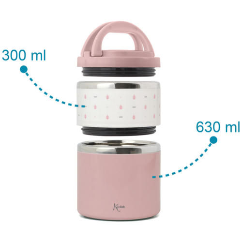 KIOKIDS TERMO 930 ML ACERO INOXIDABLE ROSA