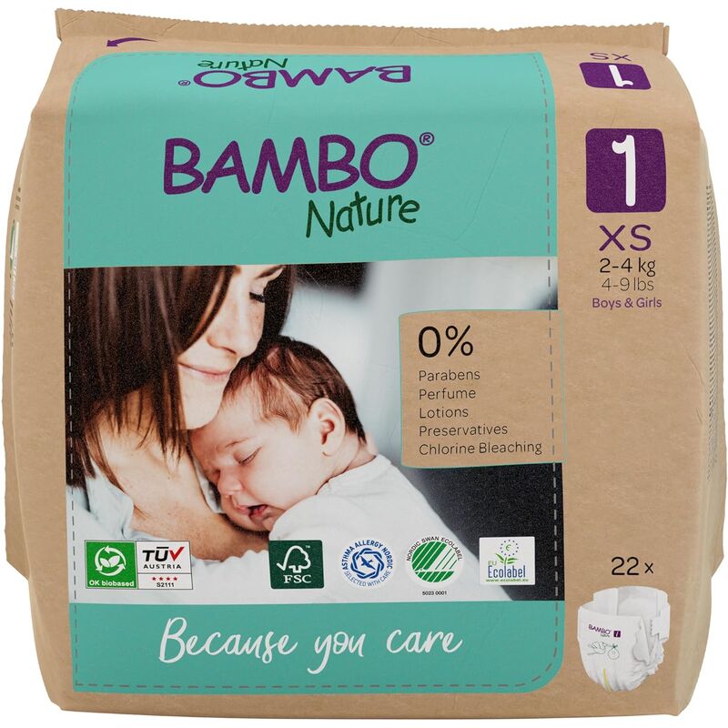 BAMBO NATURE PAÑALES TALLA 1 (2-4Kg)