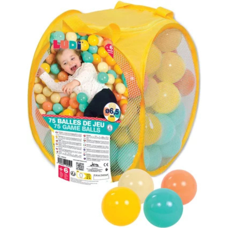 LUDI BOLSA 75 PELOTAS COLORES MIXTOS