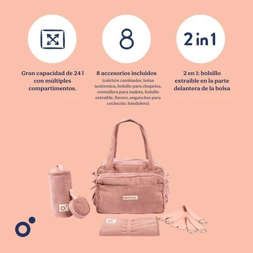 BABYMOOV BOLSO FLUFFY CORDUROY PINK