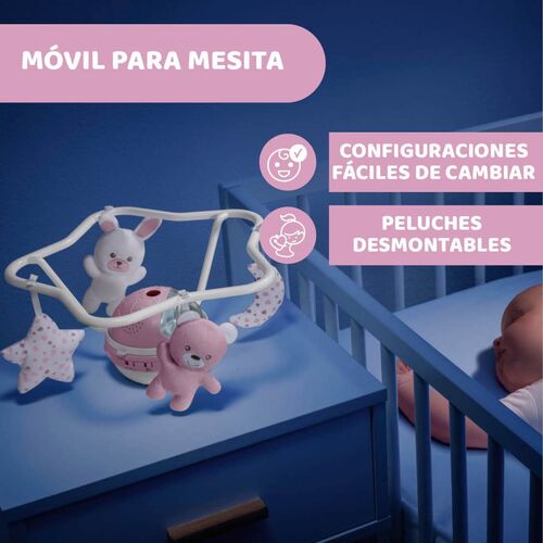 CHICCO TOY FD RAINBOW COT MOBILE PINK