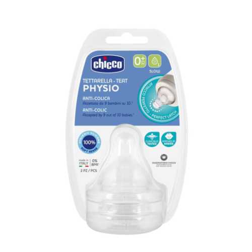 CHICCO TETINA PHYSIO 0M+ FL LENTO 2UD