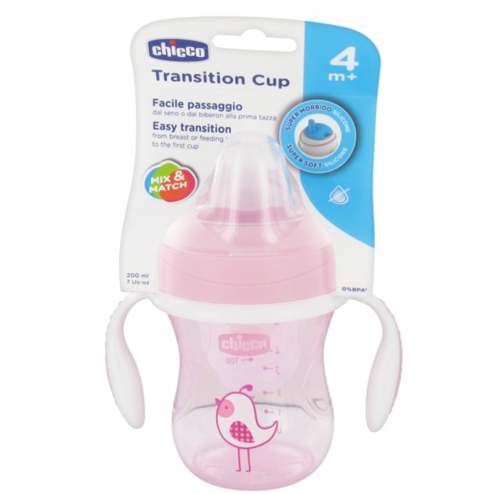 CHICCO VASO TRANSICION ROSA 4M+