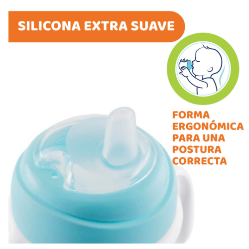 CHICCO VASO TRANSICION AZUL 4M+ 200ML