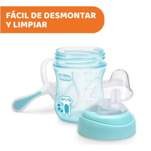 CHICCO VASO TRANSICION AZUL 4M+ 200ML