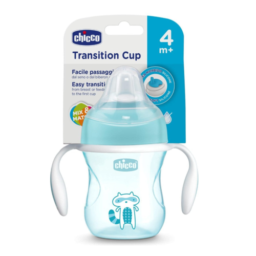 CHICCO VASO TRANSICION AZUL 4M+ 200ML