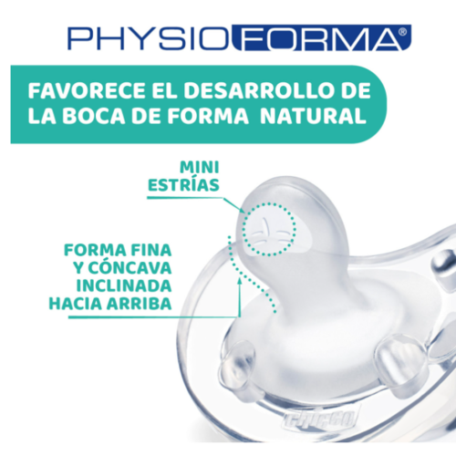 CHICCO CHUPETE PHYSIOFORMA LUXE 6-16 2UDS