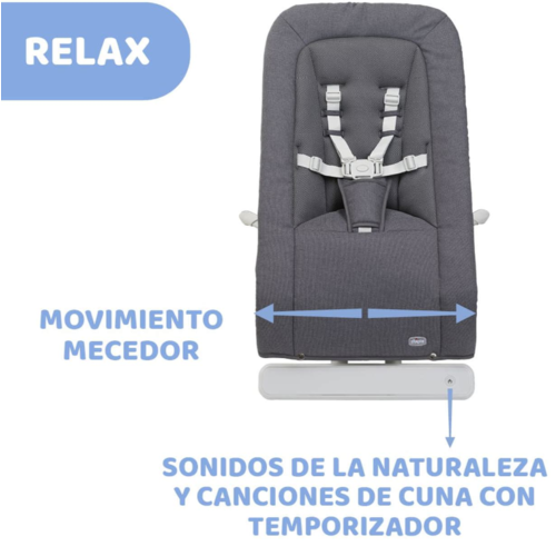 CHICCO HAMACA RHYTHM N SOUND SLATE GREY