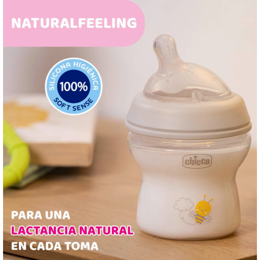 CHICCO BIBERON NATURALFEELINGAZUL +150ML