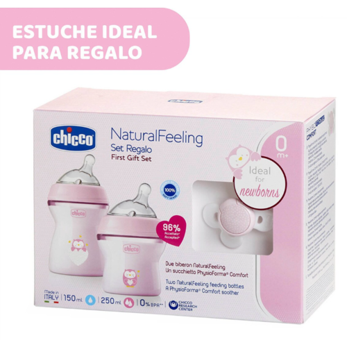 CHICCO SET NATURALFEELING ROSADO