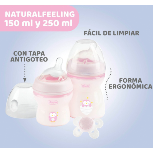 CHICCO SET NATURALFEELING ROSADO