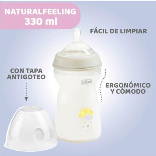 CHICCO BIBERON NATURALFEELING PP 6M+330ML