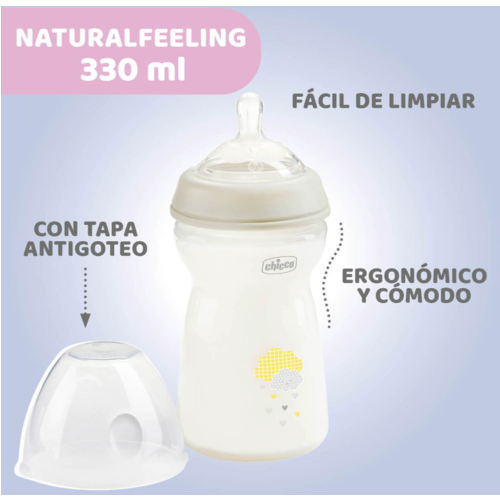 CHICCO BIBERON NATURALFEELING PP 6M+330ML NEUTRO