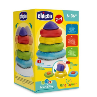 CHICCO 2 IN 1 PIRAMIDE DE ANILLOS