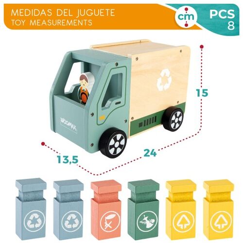 WOOMAX CAMION DE LA BASURA MADERA