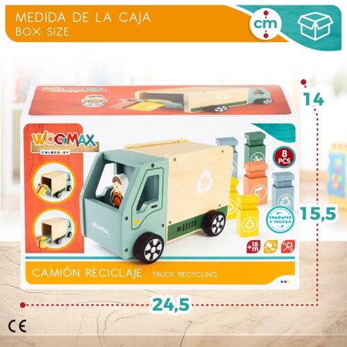 WOOMAX CAMION DE LA BASURA MADERA