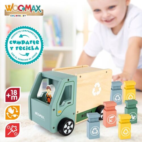 WOOMAX CAMION DE LA BASURA MADERA