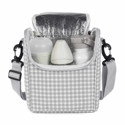 WALKING MUM BOLSA TERMICA I LOVE VICHY GRIS