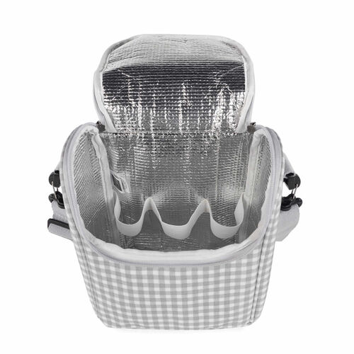 WALKING MUM BOLSA TERMICA I LOVE VICHY GRIS