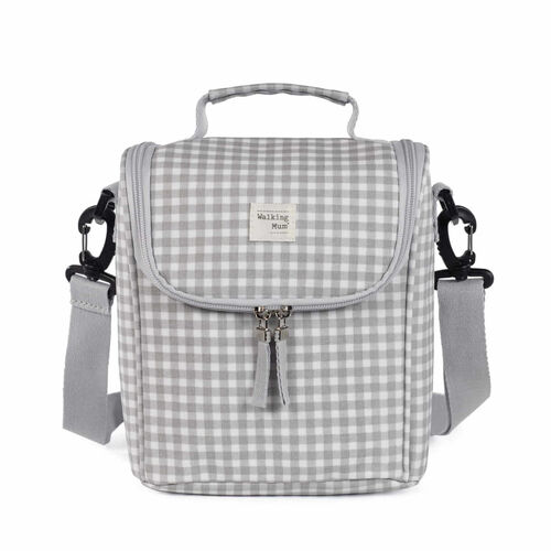 WALKING MUM BOLSA TERMICA I LOVE VICHY GRIS