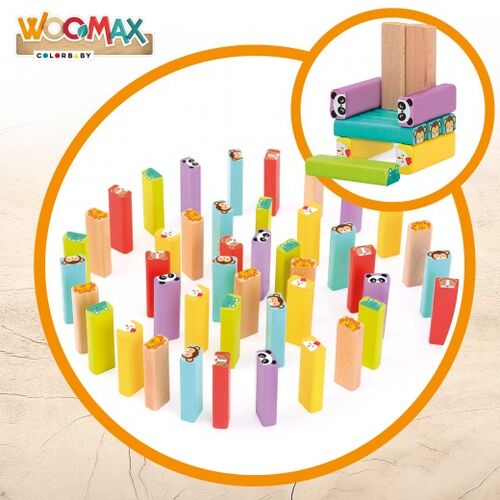 WOOMAX JUEGO TORRE BLOQUES MADERA