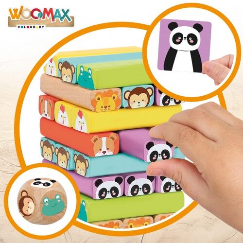 WOOMAX JUEGO TORRE BLOQUES MADERA