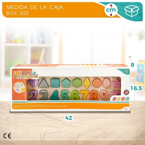 WOOMAX PUZZLE MADERA NUMEROS Y FORMAS