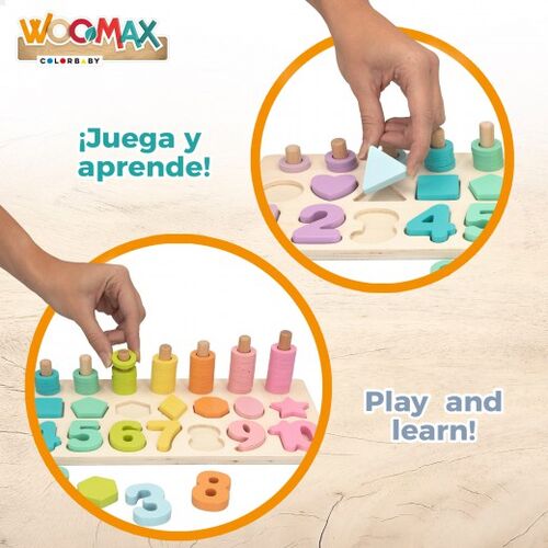 WOOMAX PUZZLE MADERA NUMEROS Y FORMAS