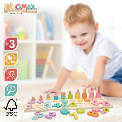 WOOMAX PUZZLE MADERA NUMEROS Y FORMAS