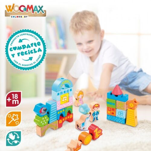 WOOMAX SET 32 PCS BLOQUES CASTILLO