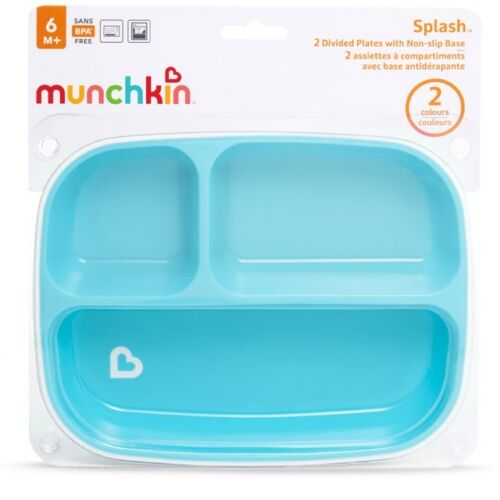 MUNCHKIN PACK PLATO COMPARTIMENTOS SPLASH AZUL/VERDE