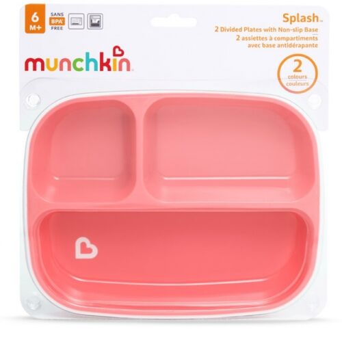 MUNCHKIN PACK PLATO COMPARTIMENTOS SPLASH ROSA/LILA