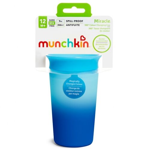 MUNCHKIN VASO MIRACLE 360 TERMOSENSIBLE AZUL