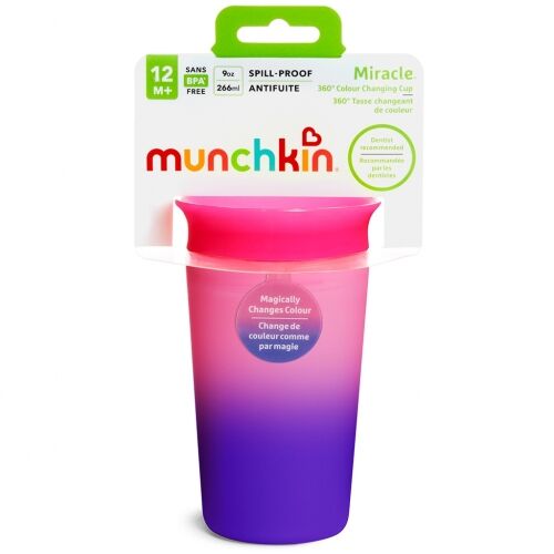 MUNCHKIN VASO MIRACLE 360 TERMOSENSIBLE ROSA