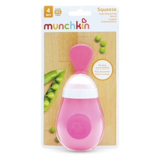 MUNCHKIN CUCHARA DISPENSADORA 150ML SQUEEZE ROSA