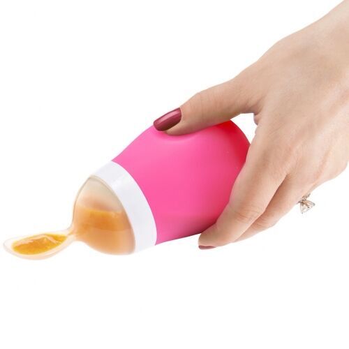 MUNCHKIN CUCHARA DISPENSADORA 150ML SQUEEZE ROSA