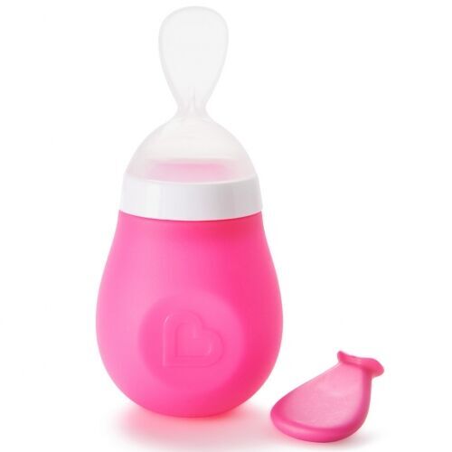 MUNCHKIN CUCHARA DISPENSADORA 150ML SQUEEZE ROSA