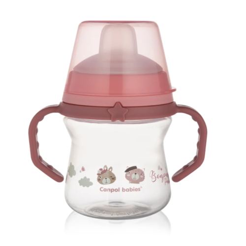 CANPOL BABIES TAZA BOQUILLA BONJOUR PARIS 150 ML ROSA