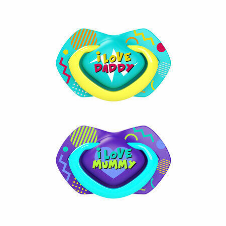 CANPOL BABIES CHUPETE NEON LOVE FISIOLOGICO SIL AZUL +18M