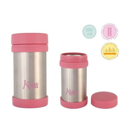 KIOKIDS TERMO ACERO INOXIDABLE SOLIDO ROSA 500ML