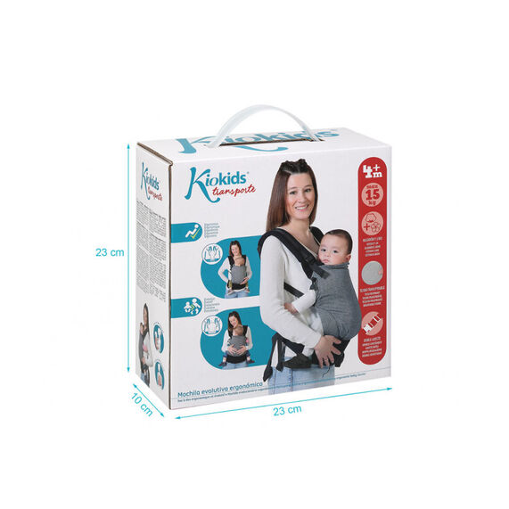 KIOKIDS PORTA-BEBES EVOLUTIVO NEGRO